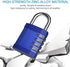 ZHEGE Combination Lock, 4 Digit Outdoor Waterproof Padlock for School Gym Locker, Fence, Gate, Toolbox (Blue)