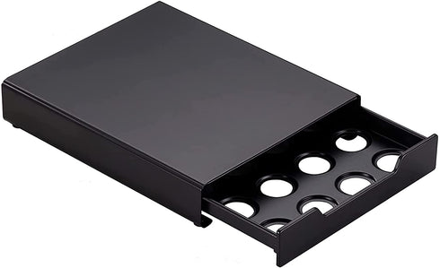 Miuly Nespresso Coffee Pod Holder for 20 Capsules,Small Storage Drawer Organizer Compatible with Dolce Gusto and Nespresso Originalline,Black