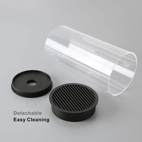 KITCHENDAO Universal Knife Block knife holder with Scissors Slot - Detachable for Easy Cleaning - For Safe, Space Saver Knife Storage With Clear Barrel - Unique Slot Design to Protect Blades