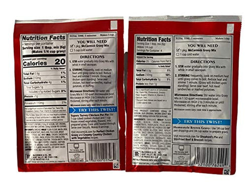 McCormick Low Sodium Chicken and Brown Gravy Bundle 2 packs of each