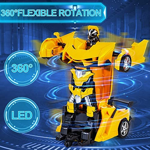Refasy Kids Toys for Boy Girl Age 5-7,Deformation Robot Car Toys for Children Remote Control Transforming Robot Cars for Kids 8-13 Year Old Best Birthday Xmas Gift for Boys RC Racing Car Toys for Kid