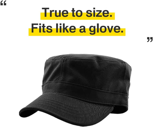 Cadet Army Cap Basic Everyday Military Style Hat (Now with STASH Pocket Version Available)