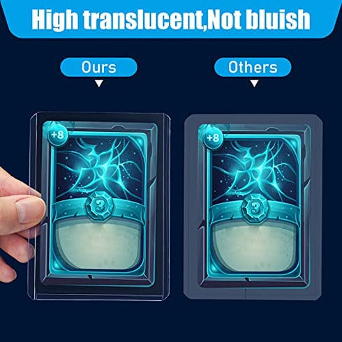 Hard Trading Cards Sleeves Plastic Card Hard Case Cover 3x4 Collector Playing Card Sleeves Protector for Baseball Football Basketball Sport Cards with Mini Easels Display Stand Holder (15 Pieces)