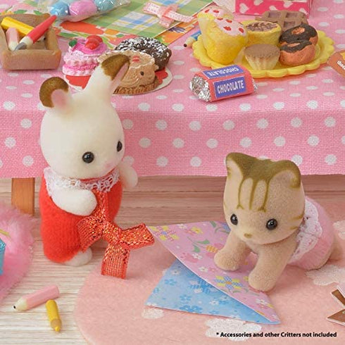 Calico Critters Sandy Cat Twins, Assorted Model , Pink