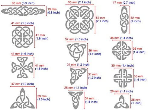 Aleks Melnyk #32 Metal Journal Stencil, Pyrography Celtic Patterns, Wicca Stencil, Celtic Knot Stencil, Viking Stencil, Wood Burning Template, Wood Carving Stencil, Bullet Journaling