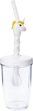 MSC International 16162 Joie Unicorn Milk Mix with Lid Pump and Drinking Straw, 10-Ounce Capacity, Unicron Cup, White