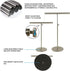KURBAO Towel Rack T-Shape Hand Towel Stand for Bathroom, Kitchen or Vanity Towel Holder Stand, Towel Holder Standing SUS 304 Stainless Steel Height-Adjustable, Bath Hand Towel Bar Brushed Finished