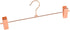Jetdio Metal Heavy Duty Pants Skirt Slack Hangers,Trousers Hangers with Two Adjustable Non Slip Clips Hanger Rack Swivel Hook, 12 Pack, Copper Gold