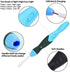 Vidillo Crochet Hooks Lights Set with Case, Ergonomic Rechargeable Lighted Hooks,9 Interchangeable Heads Hooks with a Crochet Hooks Case, Knitting Knit Needles Weave Yarn Sewing DIY Craft (Blue)