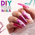 Makartt Acrylic Nail Kit, Long Ballerina Press On Nails Set Nail Tips Soft Gel Nail Tips Soak Off Nail Tips Full Cover Vivid Color with 4pcs Nail Glues 1pcs Nail File 240pcs Pump Ups Press on Nails