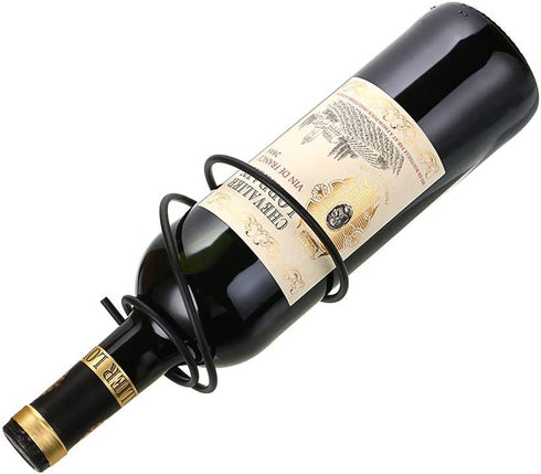 Hipiwe Pack of 6 Wall Mounted Wine Racks - Red Wine Bottle Display Holder with Screws, Metal Hanging Wine Rack Organizer