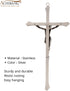 ACHIBANG Crucifix Wall Cross, Metal Hanging Crosses for Room Decor/ Catholic Crucifixes Gifts, 10 Inch