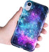 CutebriCase Apple iPhone XR Phone Case, Soft TPU Shockproof Fallproof Silicone Protective Cover Shell (Blue Purple Space Galaxy Nebula Design)