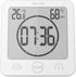 BALDR Waterproof Alarm Clock with Timer for Bathroom Shower - Wall Mounted LCD Clock Displays Time, Temperature & Indoor Relative Humidity