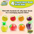 YoYa Toys Beadeez Squishy Fruit Stress Balls Toy (4-Pack) Tropical Designs Filled with Colorful, Squeezable Gel Water Beads - Promote Stress Relief, Calm Focus, Fun Play - Girls, Boys, Adults
