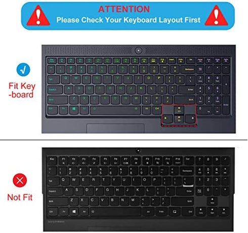 Keyboard Cover Skin for Lenovo Legion 5 5i 5p 5pi 7i 15.6" 16" 17.3" Gaming Laptop/Lenovo Legion 5 5i Pro/Legion Slim 7 7i 15.6/Legion 7 16"/Ideapad Gaming 3 3i Laptop US Keyboard Skin (Clear)