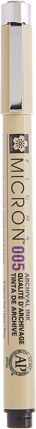 Sakura Pigma 50034 Micron Blister Card Ink Pen Set, Black, 005 6CT
