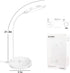 Desk Lamp with Wireless Charger, LED Desk lamp with USB Charging Port, 5 Lighting Modes 10 Brightness Levels, Sensitive Control Eye-Caring Office Lamp White