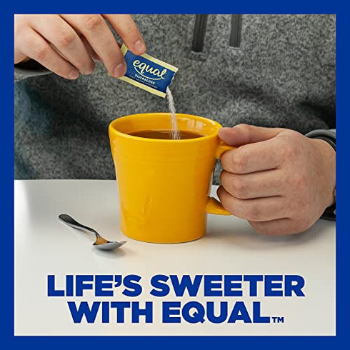 EQUAL 0 Calorie Sweetener, Yellow, Sugar Substitute, Zero Calorie Sugar Alternative Sweetener Packets, Sugar Alternative, 100 Count