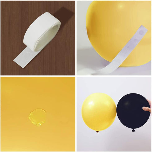 Navy Blue Balloon Garland Arch Kit 134pcs, Metallic Gold Balloons and Blue Balloons Party Supplies Background Decoration for Graduation Baby Shower Birthday Wedding Ceremony Anniversary with Ballon Strip and Glue Dots