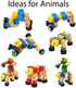 TOWO Wooden Transforming Vehicle Robot - Transfigures Toys for Travel Toys - Construction Toys Building Set - Wooden Transforming Toys 3 Year Old Boys Girls Holiday -Stocking Fillers Stuffers -Red