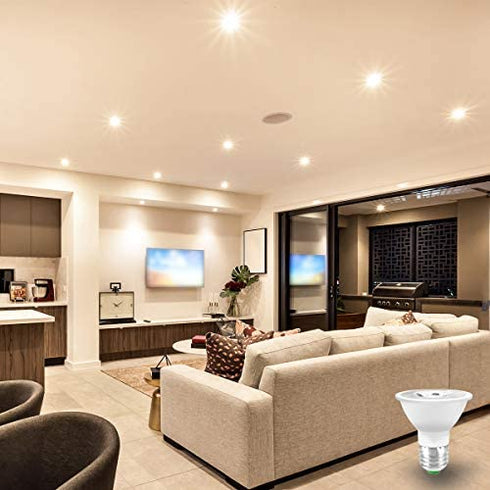 ILC LED Light Bulbs 40 Watt Equivalent Color Changing E26 Screw 45°, 12 Colors Dimmable Warm White 2700K RGB LED Spot Light Bulb with 5W Remote Control,(Pack of 4)