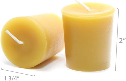 Bluecorn Beeswax 100% Pure Beeswax Votives (4 Pack, Raw)