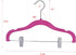 Quality Kids Children's Plastic Non Velvet Non-Flocked Thin Compact Skirt Pant Coat Hangers with Metal Clips for Skirts Pants Blouses 360° Swivel Hook, Jacket, Shirt, Legging, Suit Hangers (Pink, 10)