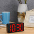 DreamSky Compact Digital Alarm Clock with USB Port for Charging, 0-100% Brightness Dimmer, Red Bold Digit Display, 12/24Hr, Snooze, Adjustable Alarm Volume, Small Desk Bedroom Bedside Clocks.