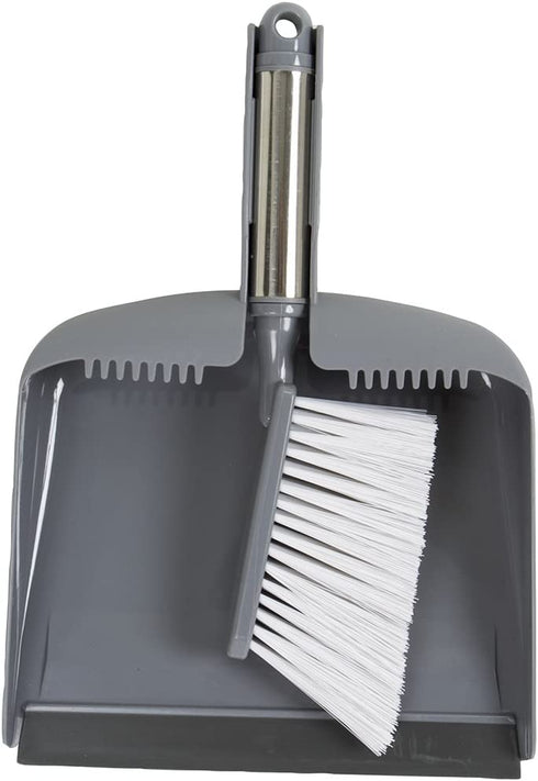 Evriholder Sophisti-Clean Stainless Steel Dustpan and Brush, Silver