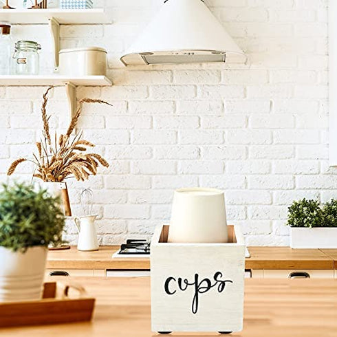2 Pieces Bathroom Cup Dispenser Disposable Cup Dispenser 3 oz 5 oz Paper Cup Storage Box Cup Holder Farmhouse Drink Caddy Party Cup Holder for Wedding Kitchen Decor (White)