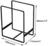 2PCS Plate Holders Organizer, Metal Dish Storage Dying Display Rack for Cabinet, Counter and Cupboard - Black