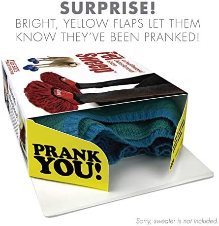Prank Pack, Pet Sweep Prank Gift Box, Wrap Your Real Present in a Funny Authentic Prank-O Gag Present Box, Novelty Gifting Box for Pranksters