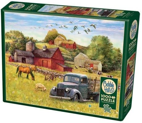 Cobble Hill 1000 Piece Puzzle - Summer Afternoon on The Farm - Sample Poster Included