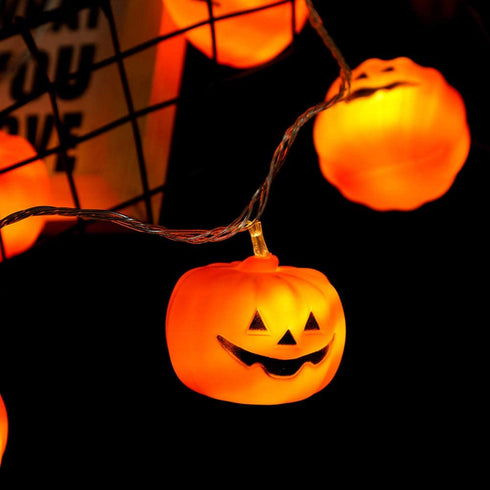 KAILEDI Halloween String Lights, LED Pumpkin Lights, Holiday Lights for Outdoor Decor,2 Modes Steady/Flickering Lights(20 One Pumpkin Lights, 9.8 feet) (Pumpkin)
