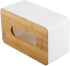 Yosooo Bamboo Tissue Box Modern Look Rectangular Paper Holder Boxes for Bathroom Dining Table Bedroom Storage Organizer(Rectangle), 21cm x 13cm x 9.8cm