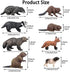 TOYMANY 10PCS Tiny Forest Animal Figures, Realistic Woodland Creatures Figurines Toy Set Includes Beavers Foxes Badgers, Easter Eggs Education Birthday Gift Christmas Toy for Kids Children Toddlers