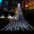 MUYUN Christmas String Lights 317 LED Star Waterfall Twinkle Fairy Lights for Christmas Decorations Party Wedding Indoor Outdoor Decorative Lights (White)