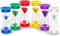 EMDMAK Sand Timer, Acrylic Hourglass Timer Colorful Sandglass Timer 1 min/2 mins/3 mins/5 mins/10 mins/15 mins Sand Clock Timer for Games Classroom Home Office(Pack of 6)