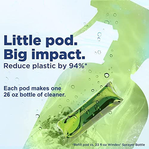 Windex Dissolve Concentrated Pods, Multisurface Cleaner, 3 Concentrated Dissolvable Refill Pods