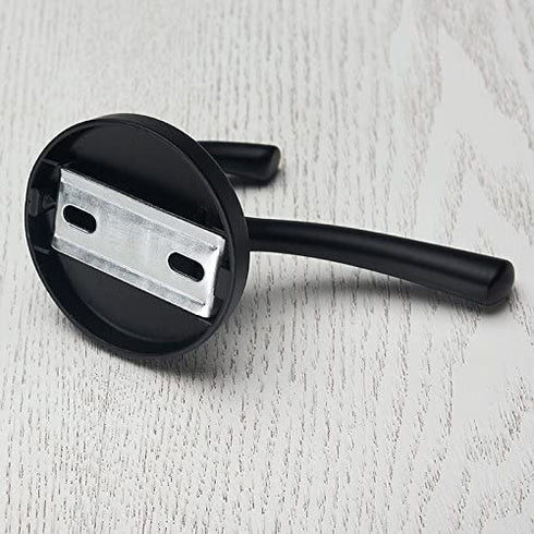 Mellewell Double Robe Hook 4-1/5'' Height Heavy Duty Towel Coat Hooks Wall Mounted Matte Black, 2 Pack, 09001D
