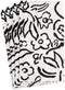 Caspari Matisse Paper Guest Towel Napkins in Black - Two Packs of 15