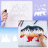 9 Pieces Forest Bear Claw Stencil Kit Winter Porch Stencil Animal Reusable Mylar Template Stencils with Metal Open Ring for Painting on Wood Wall Home Decor