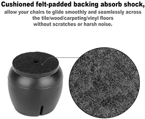 32Pack Anwenk Small Chair Leg Floor Protectors for 11/16” to 7/8” (17mm to 22mm) Round Chair Legs, 3/4" 7/8" Silicone Small Chair Leg Caps Covers Best Chair Leg Tips, Black