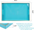 MAONAME Blue Serving Tray with Handles, Modern Decorative Tray for Coffee Table, Plastic Rectangular Tray for Ottoman, Bathroom, Decor, 15.75? x 10.2? x1.57