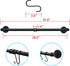 TLBTEK Industrial Pipe Clothes Rack,Black Iron Bathroom Kitchen Towel Bar,Vintage Farmhouse DIY Wall Mounted Pot Bar Rack, Detachable Kitchen Utensils Hanger (31.5 Inch)