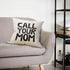Call Your Mom Funny Throw Pillow Case, for Daughter, Son Gifts, Dorm Room Accessories Graduation Party, 18 x 18 Inch Decorative Cotton Linen Cushion Cover for Sofa Couch Bed