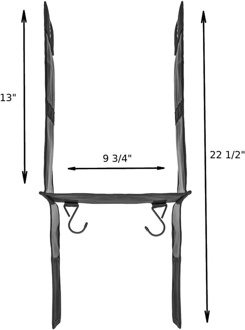 Hanging Locker Shelf Organizer with 2 Hooks and 4 Small Pockets