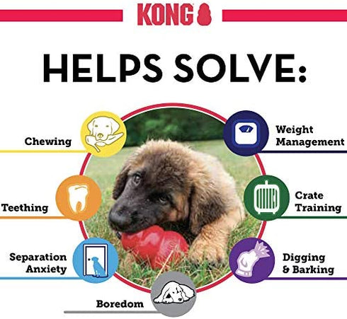 KONG - Classic Dog Toy, Durable Natural Rubber- Fun to Chew, Chase and Fetch - for Large Dogs