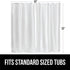 Gorilla Grip PEVA Waterproof, Strong Weighted Magnets, Set of Two 72x72, Rust Resistant Grommets, Heavy Duty Thick Shower Curtain Liner, Easy Hang, Fits Standard Bathroom Showers and Bath Tubs, Beige